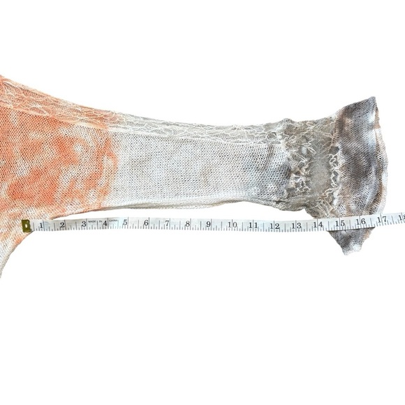 SUNDANCE Open Front Lace Cardigan Sweater Ombre Tie Dye Woman’s Size Small - Picture 6 of 10